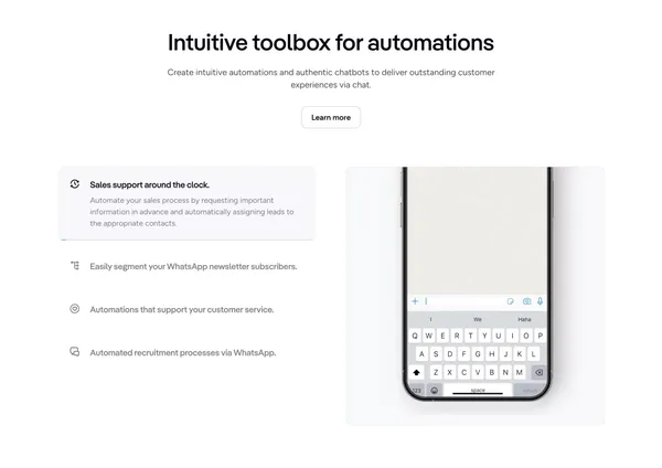 The messaging solution for your business | Superchat - Landing design inspiration