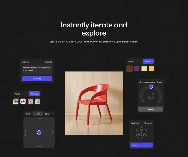Vizcom | Turn Sketches into Full-Fidelity 3D Renders, Instantly - Landing design inspiration