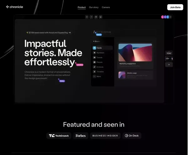 Chronicle - Landing design inspiration