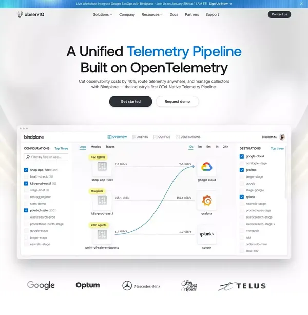 ObservIQ - Landing design inspiration
