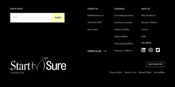StartSure - Landing design inspiration