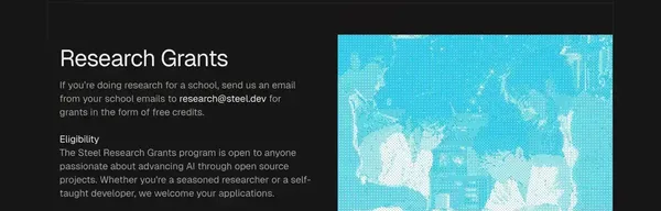 Steel | Open-source Headless Browser API - Landing design inspiration