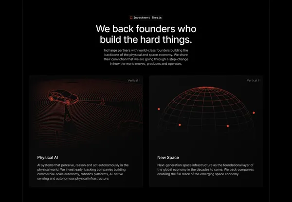 Incharge Capital - Landing design inspiration