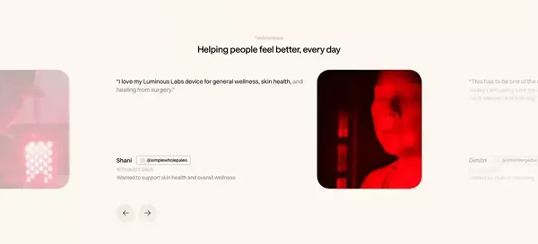 Luminous Labs - Landing design inspiration