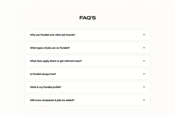 Parallel | Your direct path to hired. - Landing design inspiration