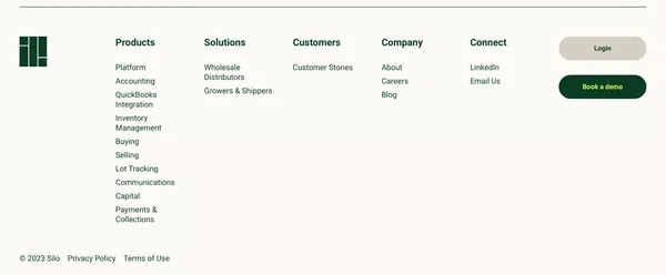 Produce Software For Wholesale Distributors, Growers, & Shippers | Silo - Landing design inspiration