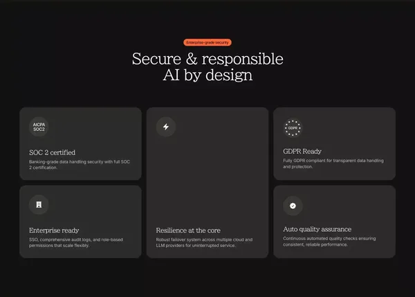Gradient Labs · The only customer ops AI agent built for financial services - Landing design inspiration