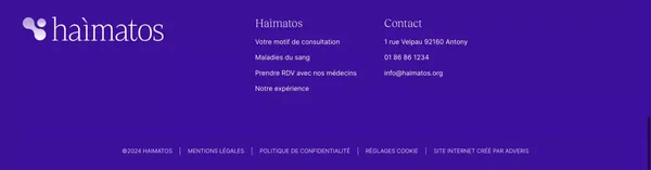 HAIMATOS - Centre d'hÃ©matologie Paris, MÃ©decins HÃ©matologues - Landing design inspiration