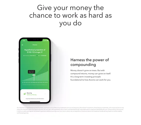 Acorns - Invest, Earn, Grow, Spend, Later | Acorns | Acorns - Landing design inspiration