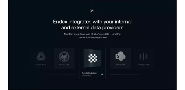 Endex | The autonomous financial analyst - Landing design inspiration