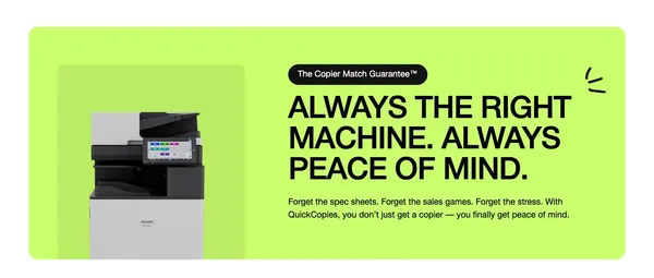 Quick Copies - Landing design inspiration
