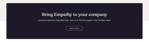 Support for Loss | Empathy - Landing design inspiration