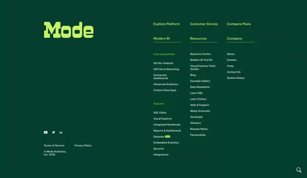 Modern Business Intelligence | Better data, better decisions - Landing design inspiration