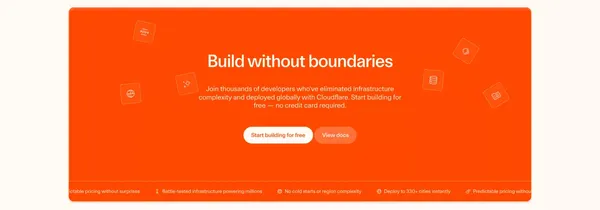 Cloudflare Workers AI - Edge AI Inference Platform - Landing design inspiration