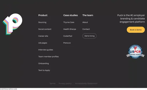 Puck - Find your People - Landing design inspiration