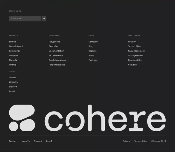 Cohere |  Building the Future of AI - Landing design inspiration