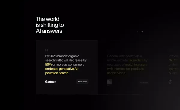 Profound | Optimize Your Brand's Visibility in AI Search - Landing design inspiration