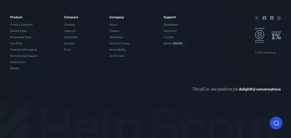 Help Scout: Shared Inbox, Help Center, & Live Chat Software - Landing design inspiration