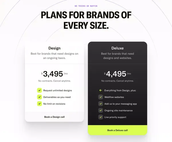 Goodtime — No-code design subscription - Landing design inspiration