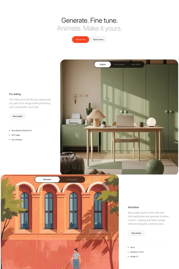 exactly.ai | Train AI to replicate your brand style - Landing design inspiration