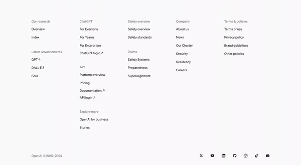 OpenAI - Landing design inspiration