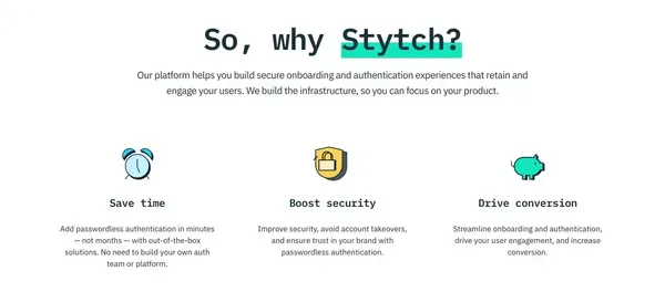 All-in-one platform for authentication and identity management | Stytch - Landing design inspiration