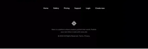 Link in bio site for creative minds | nano.site - Landing design inspiration