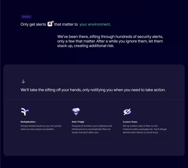Aikido — an all-in-one AppSec product for code & cloud security - Landing design inspiration