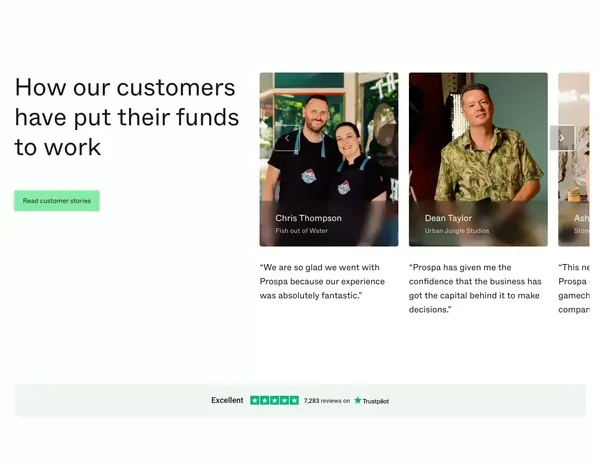Business Loan Specialist | Business Loans and a Business Account | Prospa - Landing design inspiration
