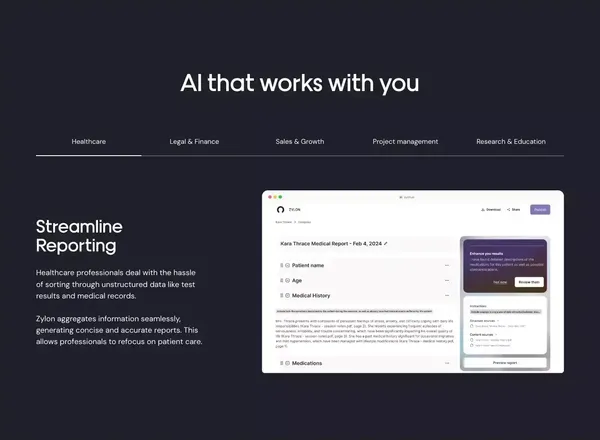 Zylon - Landing design inspiration