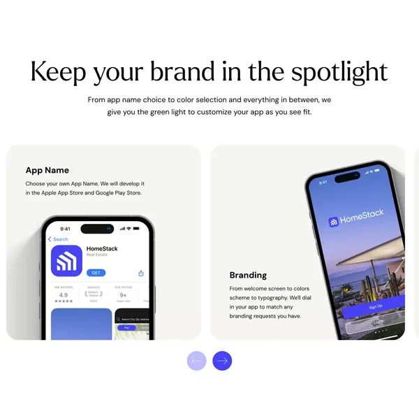 HomeStack - Custom Real Estate Apps for Agents & Brokers - Landing design inspiration