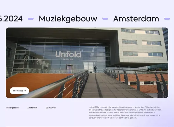Unfold Amsterdam 2024 — Mews - Landing design inspiration