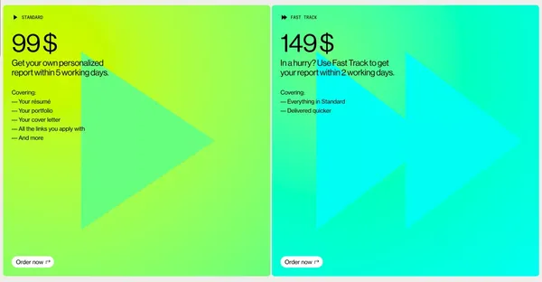 Real feedback for creative industry job applications | SuperHi.cv - Landing design inspiration
