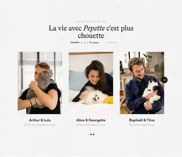 Pepette — Petfood Nouvelle Génération - Landing design inspiration