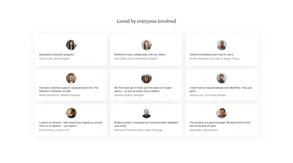 Workflow – The design feedback tool loved by designers and reviewers - Landing design inspiration