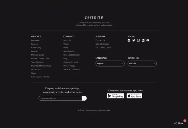 Coliving + Community for Remote Workers | Outsite - Landing design inspiration
