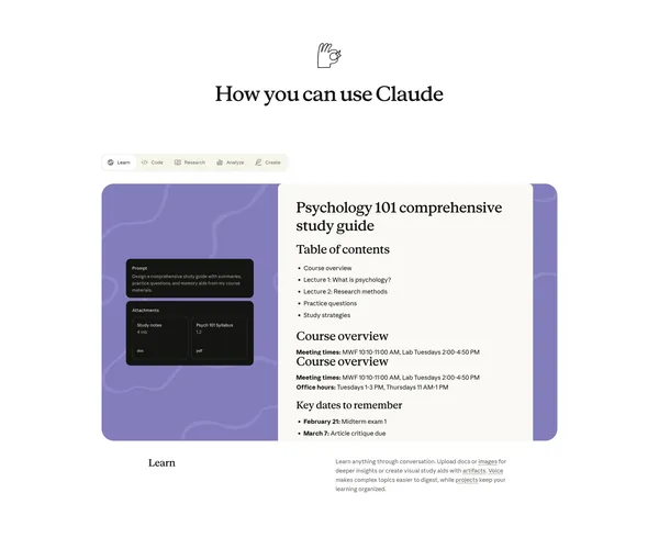 Overview | Claude - Landing design inspiration