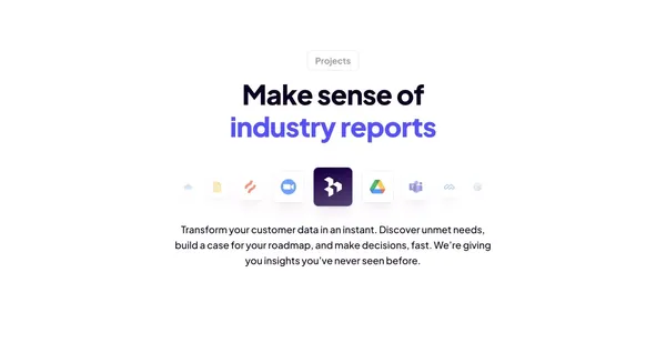 Customer Insights Hub — Dovetail - Landing design inspiration