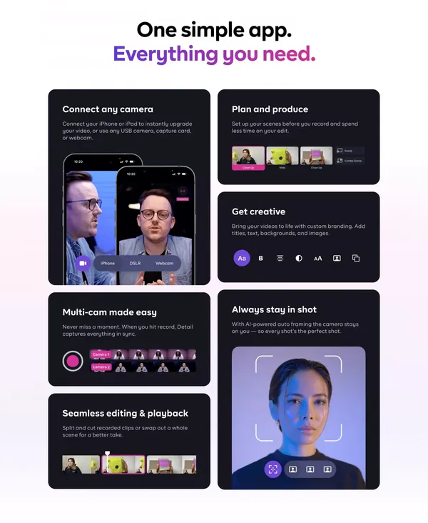 Detail â Capture everything - Landing design inspiration