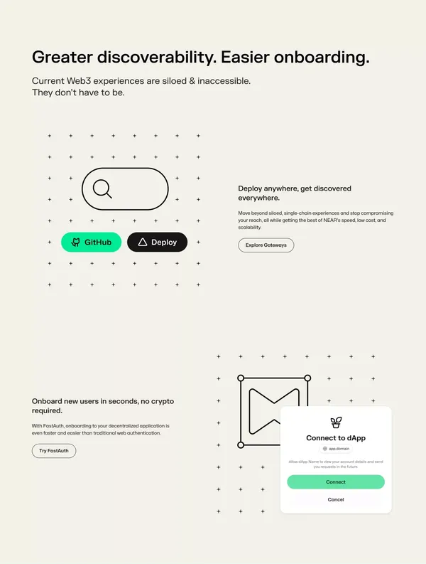 NEAR | The OS for an Open Web - Landing design inspiration