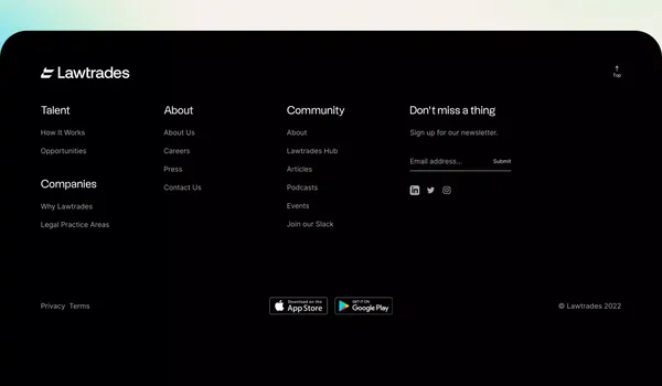 Lawtrades - Top legal talent, on demand. - Landing design inspiration