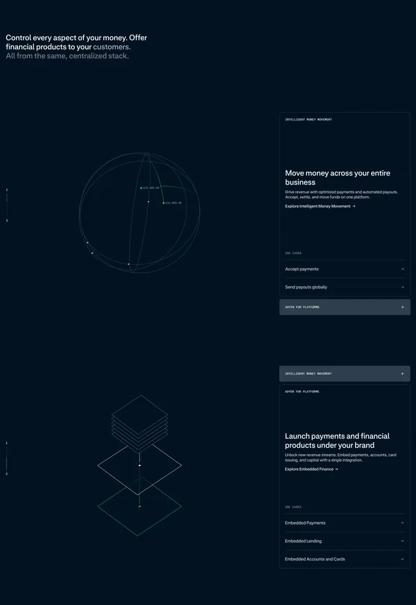 Adyen: Fintech platform for enterprises - Adyen - Landing design inspiration