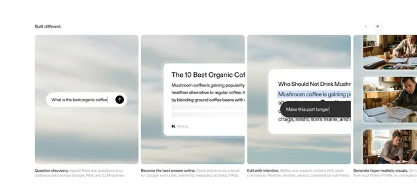 Keytail – Be the Answer Everywhere People Search - Landing design inspiration