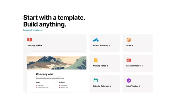 Your connected workspace for wiki, docs & projects | Notion - Landing design inspiration