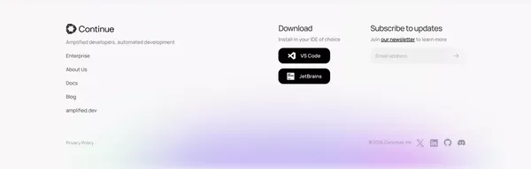 Continue - Landing design inspiration