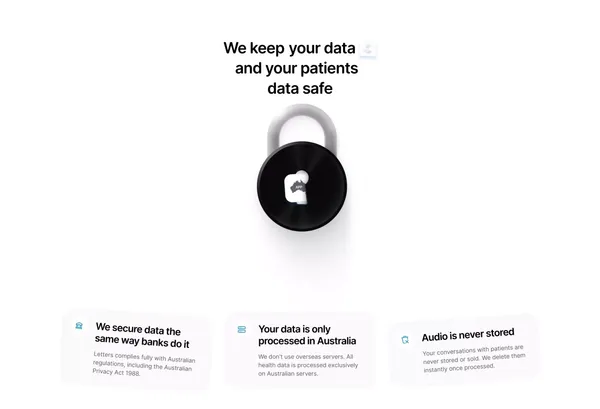 Letters.App - Write Medical Letters Instantly & AI Medical Scribe - Landing design inspiration