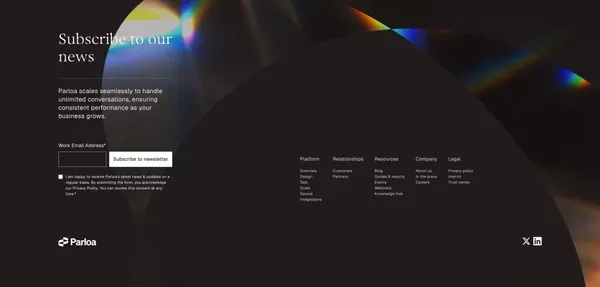 AI Agent Management Platform for contact centers - Landing design inspiration