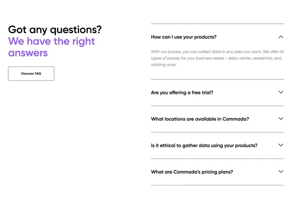 Data-gathering infrastructure adjusted for your request - Landing design inspiration