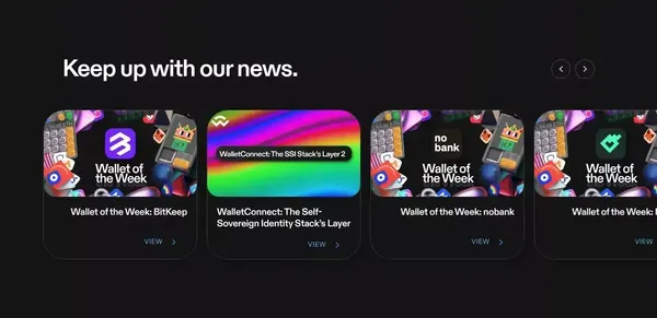 WalletConnect - Landing design inspiration
