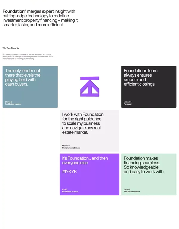Foundation | Real Estate Investment - Landing design inspiration